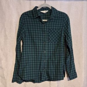 Green and Blue Plaid Button Down